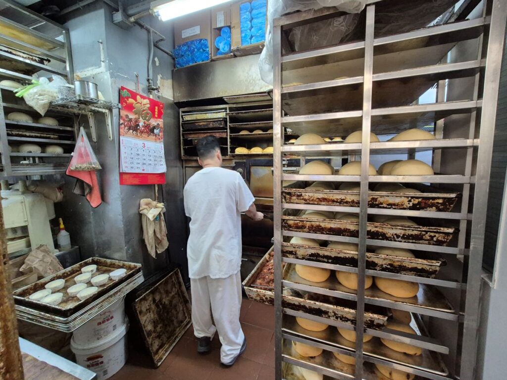 Backroom bakery in Hong Kong diner